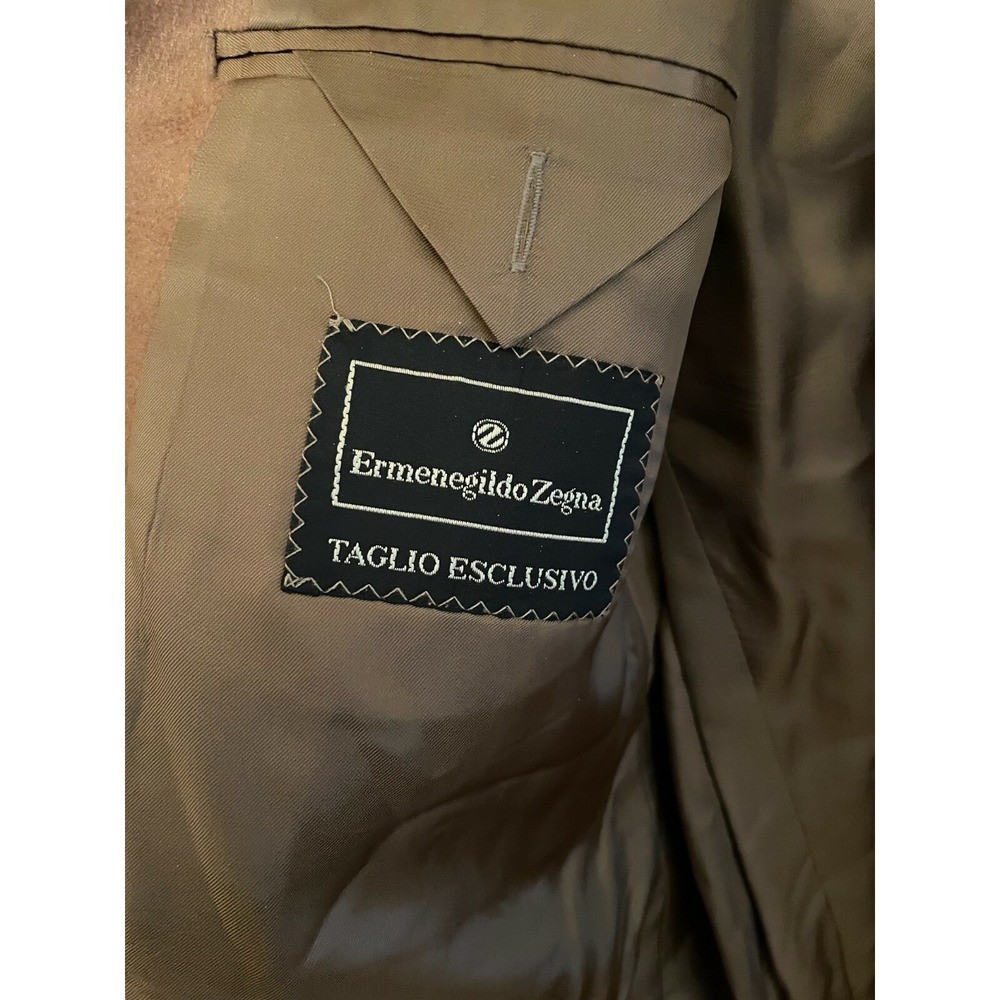 Ermenegildo Zegna Blazer Mens 44L Brown 100% Cashmere Suit Jacket Sport Coat - Picture 4 of 9